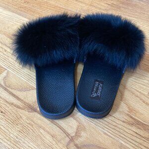 Furry Slide Slippers